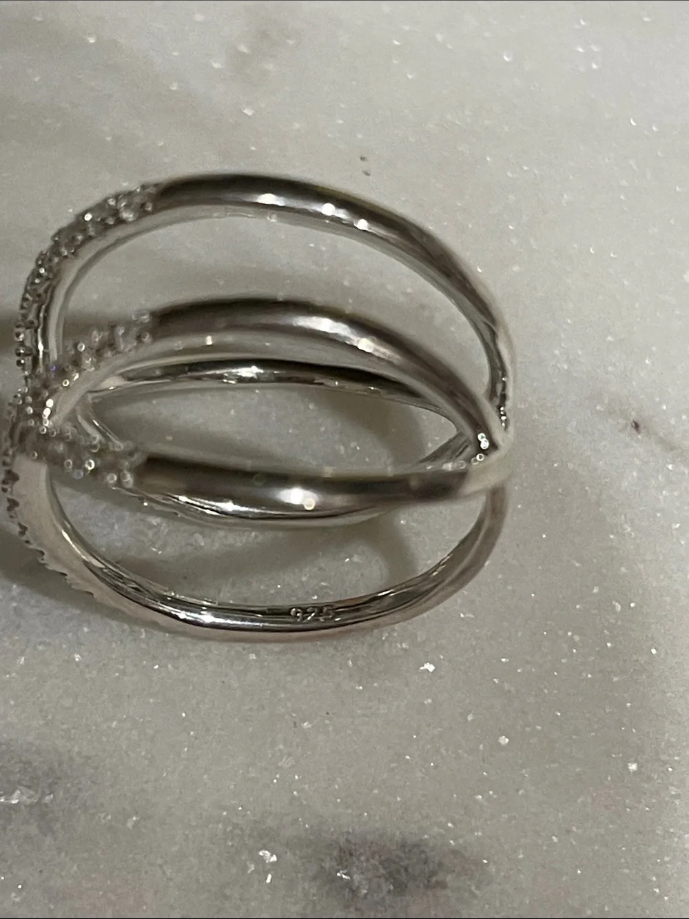 Sterling Silver Crystal Ring
